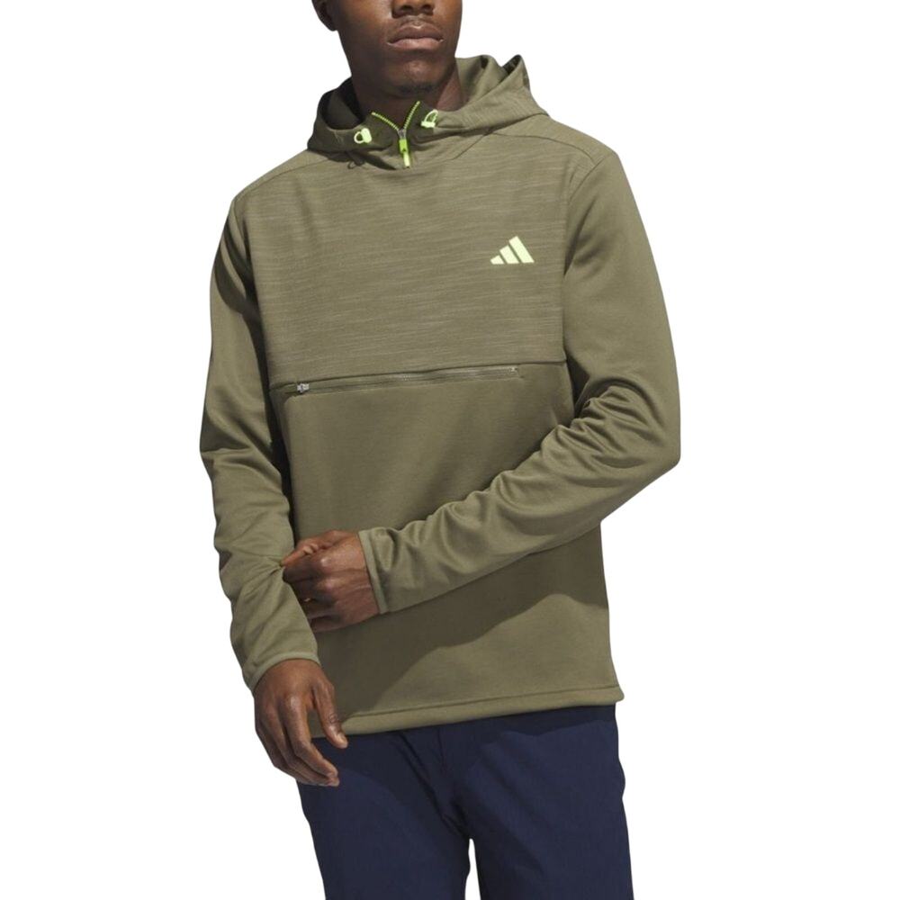 Adidas Texture Anorak Green Pullover Hoodie Sweatshirt Size L